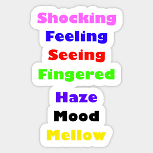 Colourful words Sticker